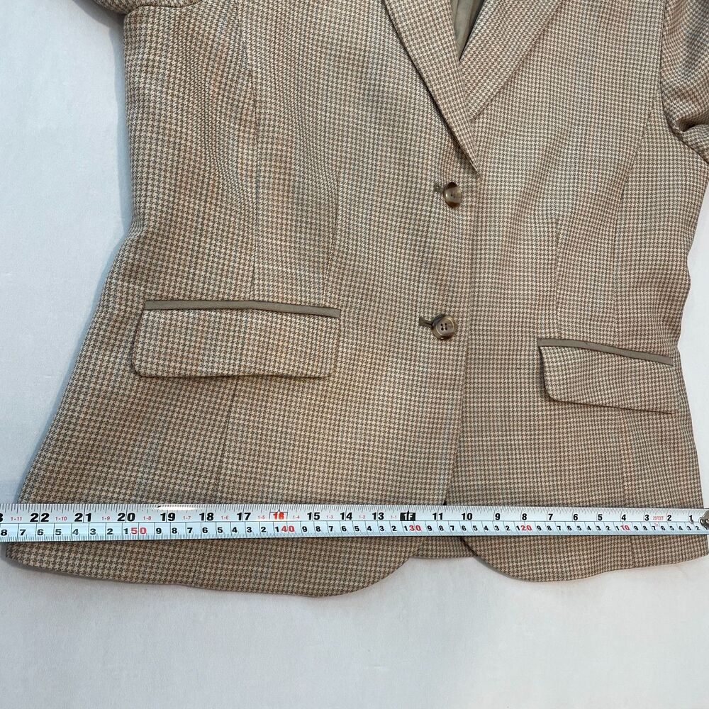 ~ Pendleton Blazer Preppy Wool 14p Women Houndstooth Notch Collar Collegiate - Picture 8 of 12